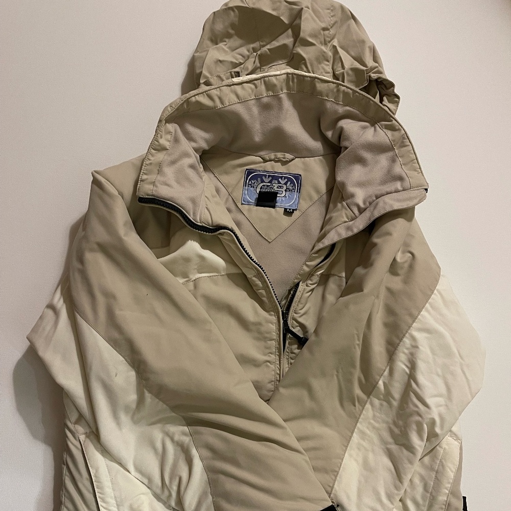 Beige Cream Snow Jacket CB Medium